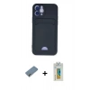 MARSİLYAN™- iPhone 12 Kılıf Vadi Çizgi Prime - Siyah Polymer Nano Ekran Koruyucu + Metal Kamera Lens Koruma Cam - GD