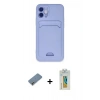 MARSİLYAN™- iPhone 12 Kılıf Vadi Çizgi Prime - Siyah Polymer Nano Ekran Koruyucu + Metal Kamera Lens Koruma Cam - GD