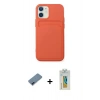 MARSİLYAN™- iPhone 12 Kılıf Vadi Çizgi Prime - Siyah Polymer Nano Ekran Koruyucu + Metal Kamera Lens Koruma Cam - MI