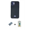 MARSİLYAN™- iPhone 12 Kılıf Vadi Çizgi Prime - Siyah Polymer Nano Ekran Koruyucu + Metal Kamera Lens Koruma Cam - MI