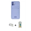 MARSİLYAN™- iPhone 12 Kılıf Vadi Çizgi Prime - Siyah Polymer Nano Ekran Koruyucu + Rainbow Kamera Lens Koruma Cam - MR