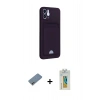 MARSİLYAN™- iPhone 12 Kılıf Vadi Çizgi Prime - Siyah Polymer Nano Ekran Koruyucu + Shine Kamera Lens Koruma Cam - GI