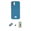 MARSİLYAN™- iPhone 12 Kılıf Vadi Çizgi Prime - Siyah Polymer Nano Ekran Koruyucu + Shine Kamera Lens Koruma Cam - MI