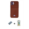 MARSİLYAN™- iPhone 12 Kılıf Vadi Çizgi Prime - Siyah Polymer Nano Ekran Koruyucu + Shine Kamera Lens Koruma Cam - SABE