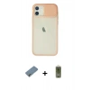 MARSİLYAN™- iPhone 12 Kılıf Vadi Çizgi - Siyah Joko Magic 5D Hayalet Cam + Metal Kamera Lens Koruma Cam - GD