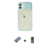 MARSİLYAN™- iPhone 12 Kılıf Vadi Çizgi - Siyah Joko Magic 5D Hayalet Cam + Shine Kamera Lens Koruma Cam - GD