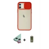 MARSİLYAN™- iPhone 12 Kılıf Vadi Çizgi - Siyah Joko Magic 5D Hayalet Cam + Raze Metal Kamera Lens - KI