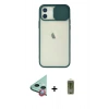 MARSİLYAN™- iPhone 12 Kılıf Vadi Çizgi - Siyah Joko Magic 5D Hayalet Cam + Raze Metal Kamera Lens - KI
