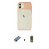 MARSİLYAN™- iPhone 12 Kılıf Vadi Çizgi - Siyah Joko Magic 5D Hayalet Cam + Metal Kamera Lens Koruma Cam - MI