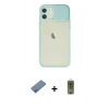 MARSİLYAN™- iPhone 12 Kılıf Vadi Çizgi - Siyah Joko Magic 5D Hayalet Cam + Shine Kamera Lens Koruma Cam - MI
