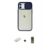 MARSİLYAN™- iPhone 12 Kılıf Vadi Çizgi - Siyah Joko Magic 5D Hayalet Cam + Renkli Kamera Lens Koruma Cam - SI