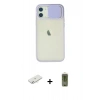 MARSİLYAN™- iPhone 12 Kılıf Vadi Çizgi - Siyah Joko Magic 5D Hayalet Cam + Renkli Kamera Lens Koruma Cam - SI