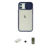 MARSİLYAN™- iPhone 12 Kılıf Vadi Çizgi - Siyah Joko Magic 5D Hayalet Cam + Renkli Kamera Lens Koruma Cam - SI