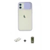 MARSİLYAN™- iPhone 12 Kılıf Vadi Çizgi - Siyah Joko Magic 5D Hayalet Cam + Renkli Kamera Lens Koruma Cam - SI