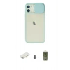 MARSİLYAN™- iPhone 12 Kılıf Vadi Çizgi - Siyah Joko Magic 5D Hayalet Cam + Renkli Kamera Lens Koruma Cam - SI