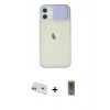 MARSİLYAN™- iPhone 12 Kılıf Vadi Çizgi - Siyah Joko Magic 5D Hayalet Cam + Rainbow Kamera Lens Koruma Cam - YL