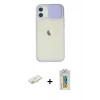 MARSİLYAN™- iPhone 12 Kılıf Vadi Çizgi - Siyah Polymer Nano Ekran Koruyucu + Renkli Kamera Lens Koruma Cam - SI