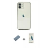 MARSİLYAN™- iPhone 12 Kılıf Vadi Minimal - Şeffaf Pasifik Cam Ekran Koruyucu + Shine Kamera Lens Koruma Cam - MI