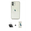 MARSİLYAN™- iPhone 12 Kılıf Vadi Minimal - Şeffaf Pasifik Cam Ekran Koruyucu + Kamera Lens Koruma Cam - SF