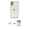 MARSİLYAN™- iPhone 12 Kılıf Vadi Minimal - Siyah Bilvis 5in1 3D Magic Cam Ekran Koruyucu + Renkli Kamera Lens Koruma Cam - YL