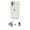 MARSİLYAN™- iPhone 12 Kılıf Vadi Minimal - Siyah Joko Magic 5D Hayalet Cam + Raze Metal Kamera Lens - KI