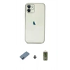 MARSİLYAN™- iPhone 12 Kılıf Vadi Minimal - Siyah Joko Magic 5D Hayalet Cam + Metal Kamera Lens Koruma Cam - MI