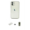 MARSİLYAN™- iPhone 12 Kılıf Vadi Minimal - Siyah Joko Magic 5D Hayalet Cam + Renkli Kamera Lens Koruma Cam - TU