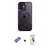 MARSİLYAN™- iPhone 12 Kılıf Yadigar Klasik Özel Seri - Şeffaf Pasifik Cam Ekran Koruyucu + Metal Kamera Lens Koruma Cam - GD