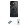 MARSİLYAN™- iPhone 12 Kılıf Yadigar Klasik Özel Seri - Şeffaf Pasifik Cam Ekran Koruyucu + Shine Kamera Lens Koruma Cam - GS
