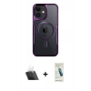 MARSİLYAN™- iPhone 12 Kılıf Yadigar Klasik Özel Seri - Şeffaf Pasifik Cam Ekran Koruyucu + Kamera Lens Koruma Cam - SF