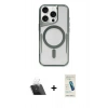 MARSİLYAN™- iPhone 12 Kılıf Yadigar Klasik Özel Seri - Şeffaf Pasifik Cam Ekran Koruyucu + Kamera Lens Koruma Cam - SF