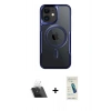 MARSİLYAN™- iPhone 12 Kılıf Yadigar Klasik Özel Seri - Şeffaf Pasifik Cam Ekran Koruyucu + Kamera Lens Koruma Cam - SF
