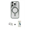 MARSİLYAN™- iPhone 12 Kılıf Yadigar Klasik Özel Seri - Şeffaf Pasifik Cam Ekran Koruyucu + Rainbow Kamera Lens Koruma Cam - MR