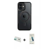 MARSİLYAN™- iPhone 12 Kılıf Yadigar Klasik Özel Seri - Şeffaf Pasifik Cam Ekran Koruyucu + Rainbow Kamera Lens Koruma Cam - YL