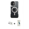 MARSİLYAN™- iPhone 12 Kılıf Yadigar Klasik Özel Seri - Şeffaf Pasifik Cam Ekran Koruyucu + Rainbow Kamera Lens Koruma Cam - MR