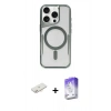 MARSİLYAN™- iPhone 12 Kılıf Yadigar Klasik Özel Seri - Siyah Bilvis 5in1 3D Magic Cam Ekran Koruyucu + Renkli Kamera Lens Koruma Cam - YL