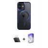 MARSİLYAN™- iPhone 12 Kılıf Yadigar Klasik Özel Seri - Siyah Bilvis 5in1 3D Magic Cam Ekran Koruyucu + Kamera Lens Koruma Cam - SF