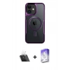 MARSİLYAN™- iPhone 12 Kılıf Yadigar Klasik Özel Seri - Siyah Bilvis 5in1 3D Magic Cam Ekran Koruyucu + Kamera Lens Koruma Cam - SF