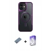 MARSİLYAN™- iPhone 12 Kılıf Yadigar Klasik Özel Seri - Siyah Bilvis 5in1 3D Magic Cam Ekran Koruyucu + Shine Kamera Lens Koruma Cam - SABE