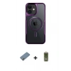 MARSİLYAN™- iPhone 12 Kılıf Yadigar Klasik Özel Seri - Siyah Joko Magic 5D Hayalet Cam + Metal Kamera Lens Koruma Cam - GD