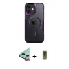 MARSİLYAN™- iPhone 12 Kılıf Yadigar Klasik Özel Seri - Siyah Joko Magic 5D Hayalet Cam + Raze Metal Kamera Lens - KI