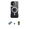 MARSİLYAN™- iPhone 12 Kılıf Yadigar Klasik Özel Seri - Siyah Joko Magic 5D Hayalet Cam + Metal Kamera Lens Koruma Cam - AKYL