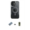 MARSİLYAN™- iPhone 12 Kılıf Yadigar Klasik Özel Seri - Siyah Joko Magic 5D Hayalet Cam + Metal Kamera Lens Koruma Cam - AKYL