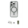MARSİLYAN™- iPhone 12 Kılıf Yadigar Klasik Özel Seri - Siyah Joko Magic 5D Hayalet Cam + Rainbow Kamera Lens Koruma Cam - MR