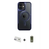 MARSİLYAN™- iPhone 12 Kılıf Yadigar Klasik Özel Seri - Siyah Joko Magic 5D Hayalet Cam + Rainbow Kamera Lens Koruma Cam - MR