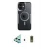 MARSİLYAN™- iPhone 12 Kılıf Yadigar Klasik Özel Seri - Siyah Joko Magic 5D Hayalet Cam + Raze Metal Kamera Lens - MI