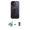 MARSİLYAN™- iPhone 12 Kılıf Yadigar Klasik Özel Seri - Siyah Joko Magic 5D Hayalet Cam + Raze Metal Kamera Lens - MI