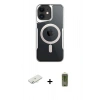 MARSİLYAN™- iPhone 12 Kılıf Yadigar Klasik Özel Seri - Siyah Joko Magic 5D Hayalet Cam + Renkli Kamera Lens Koruma Cam - SI