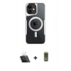 MARSİLYAN™- iPhone 12 Kılıf Yadigar Klasik Özel Seri - Siyah Joko Magic 5D Hayalet Cam + Şeffaf Kamera Lens Koruma Cam