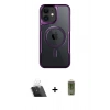 MARSİLYAN™- iPhone 12 Kılıf Yadigar Klasik Özel Seri - Siyah Joko Magic 5D Hayalet Cam + Şeffaf Kamera Lens Koruma Cam